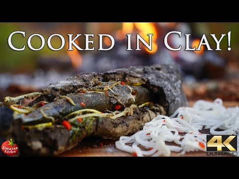 ANCIENT COOKING TECHNIQUE ! - Fish In Clay Recipe 4K