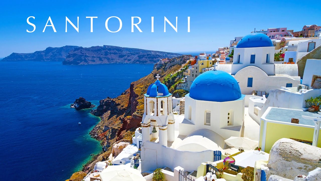 SANTORINI ISLAND | Highlights: villages, beaches, sunsets, boat trip & helicopter tour (4K)