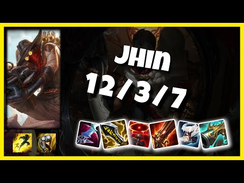 Jhin 10.25 Gameplay Challenger Replay Bot Lane - S11 (12/3/7) - TURKISH
