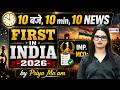 First In India 2026 Bharat Me Pehla Current Affairs 2026 GK GS Practice Set By Priya Mam