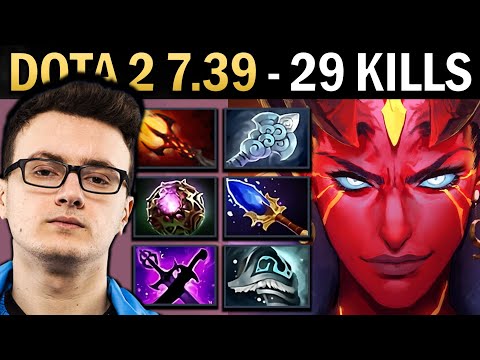 Queen of Pain Gameplay Miracle with 29 Kills and Aghanims - TI14