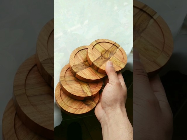 Vídeo relacionado con 6 Piezas Posavasos De Bambú, 10 Cm Posavasos Madera Redondo
