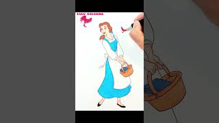 Disney princess Belle/ coloring book. #art #craft #foryou