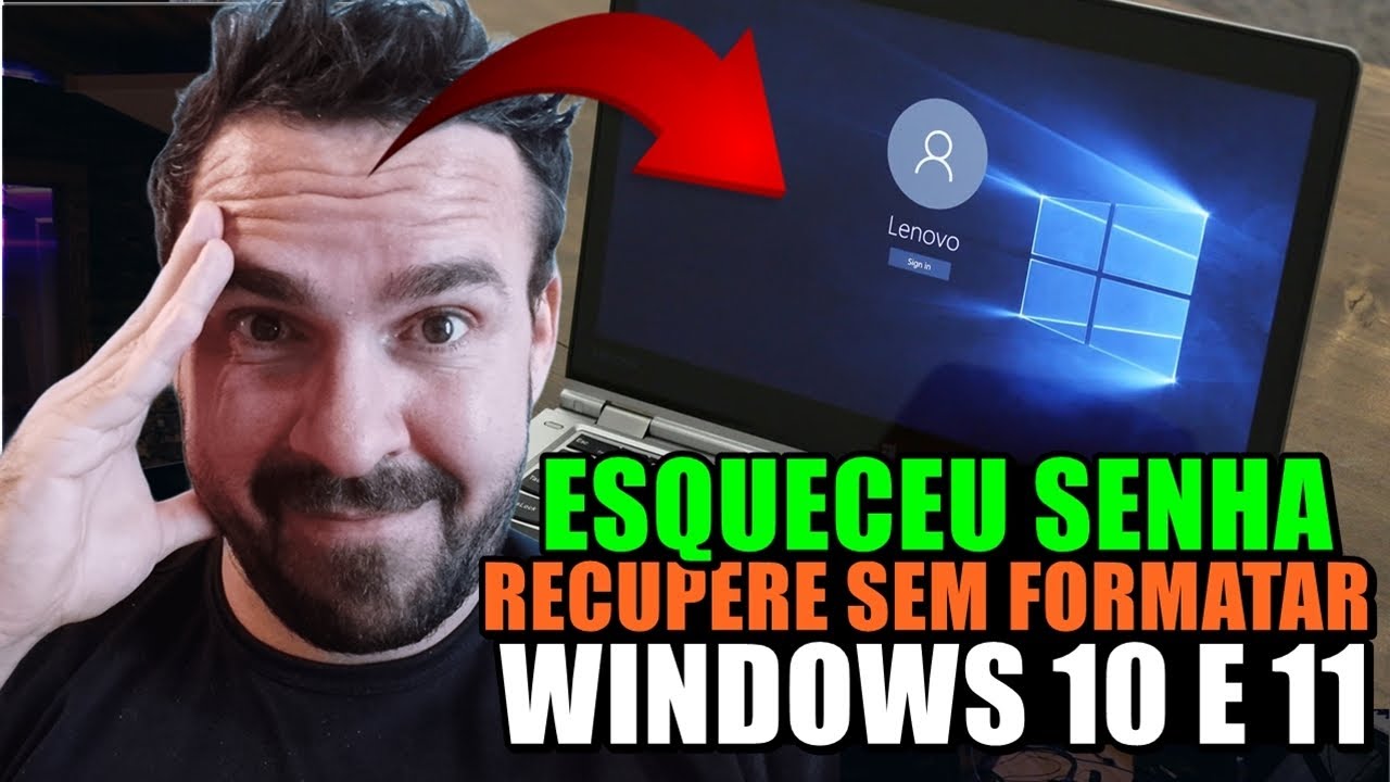 ESQUECI a SENHA do NOTEBOOK PC WINDOWS 10 Como REDEFINIR SENHA sem usar APLICATICOS ou FORMATAR