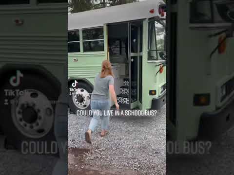 Could you live in a school bus!? School bus transformation! #skoolie #buslife #busconversion