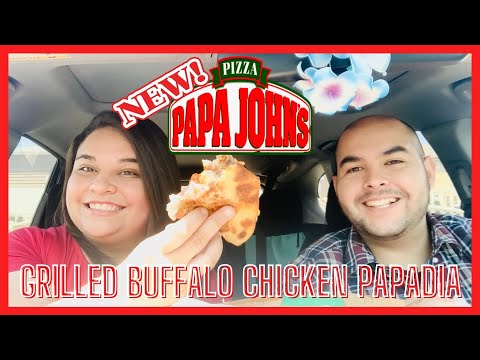 Papa John's NEW Grilled Buffalo Chicken Papadia...