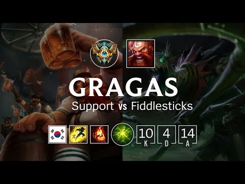 Gragas Support vs Fiddlesticks - KR Master Patch 8.24