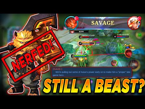 SAVAGE!! NERFED AULUS STILL A BEAST?😱 Aulus Best Build and Emblem  2022 (Aulus Mobile Legends)