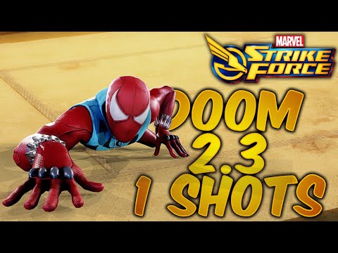 Easy mode 1 shots!!!  Scarlet Spidey and the Web Warriors in bio 2.3...full bio nodes!!!