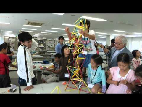 【第一工科大学】〈きりしまチャレンジャー〉ストローでタワーを作って高さを競争しよう！2015