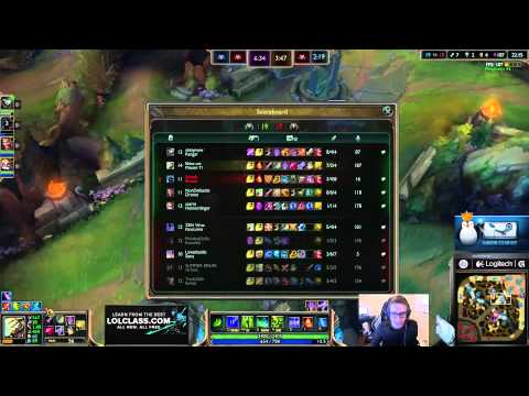 Bjergsen duo Scarra - Master Yi vs Katarina Mid - League of Legends Solo Queue Stream