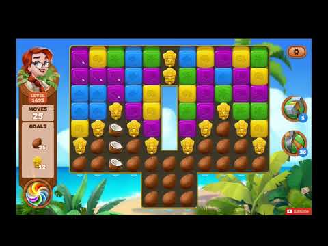 Lost Island Blast Adventure Level 1493 NO BOOSTERS - A S GAMING ✔