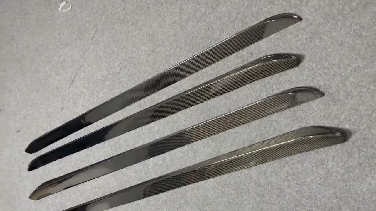 Накладки на пороги V4 (для G20, Карбон) Video 1
