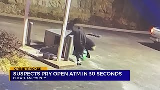 Suspects open ATM in 30 seconds