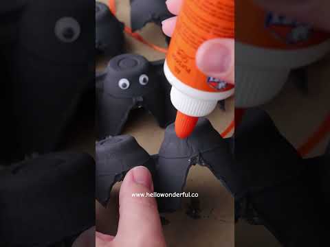 Egg Carton Bats - Halloween craft