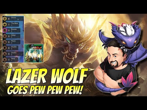 6 Divine Laser Wolf goes PEW PEW PEW! | TFT Fates | Teamfight Tactics