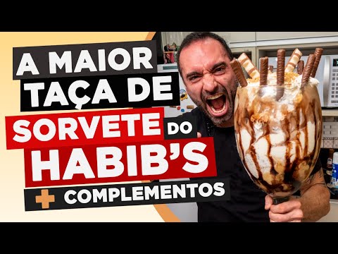 A MAIOR TAÇA DE SORVETE DO HABIB'S DO BRASIL!! 8.700 KCAL! [6 litros + complementos]