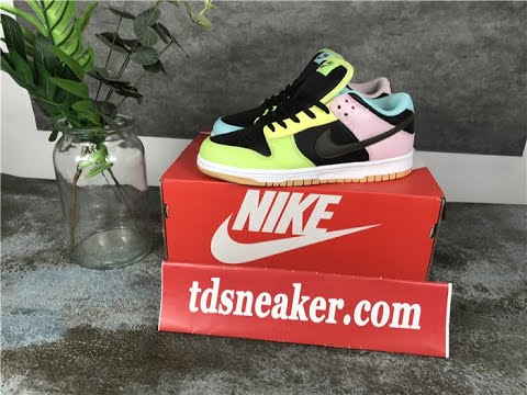 Unboxing Nike Dunk Low LE Oil Green Multi Camo DH0952-001|www.tdsneaker.com