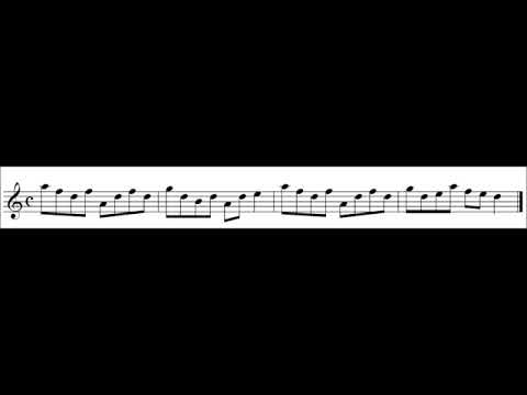 Teach yourself Scottish bagpipes scale exercise 4 - low pitch