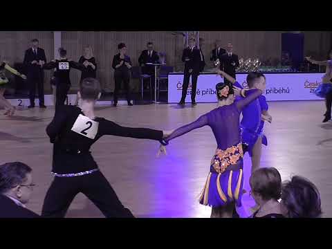 001 Adam Bortlík - Adéla Doležalová /MČR T10 2018/ Kojetín/ Junior II./ 1.kolo/ Samba