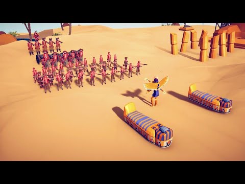 3x EGYPT TEAM vs 46x EVERY FACTION - TOTALLY ACCURATE BATTLE SIMULATOR | TABS