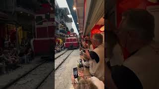 🚂 Narrowest Train Street! 😲 You Can  See Cafes On The Tracks…