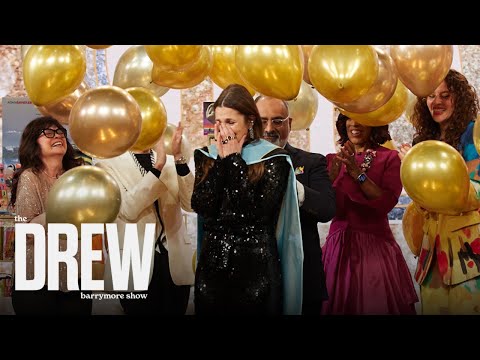 Drew Barrymore Reacts to BIG Surprise from CalArts for 50th Birthday Celebration