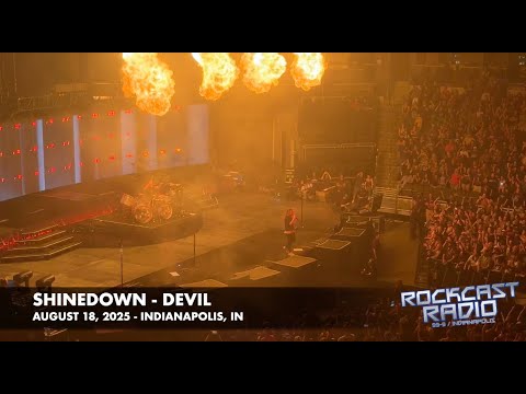 Shinedown performs "Devil" in Indianapolis on August 18, 2025