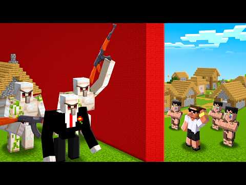 Iron Golems Spilts The Village into Half Against Villagers....