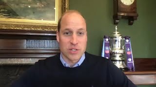 video: Prince William tells Arsenal players they will boost the nation's mental health by playing