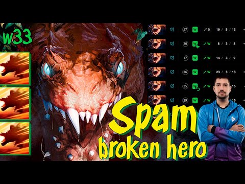 w33 - spam Primal Beast - broken hero or professional player?