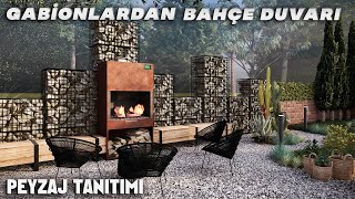 GABİONLAR VE BİTKİ ADALARIYLA BAMBAŞKA BİR VİLLA  ( EV ) BAHÇESİ PEYZA
