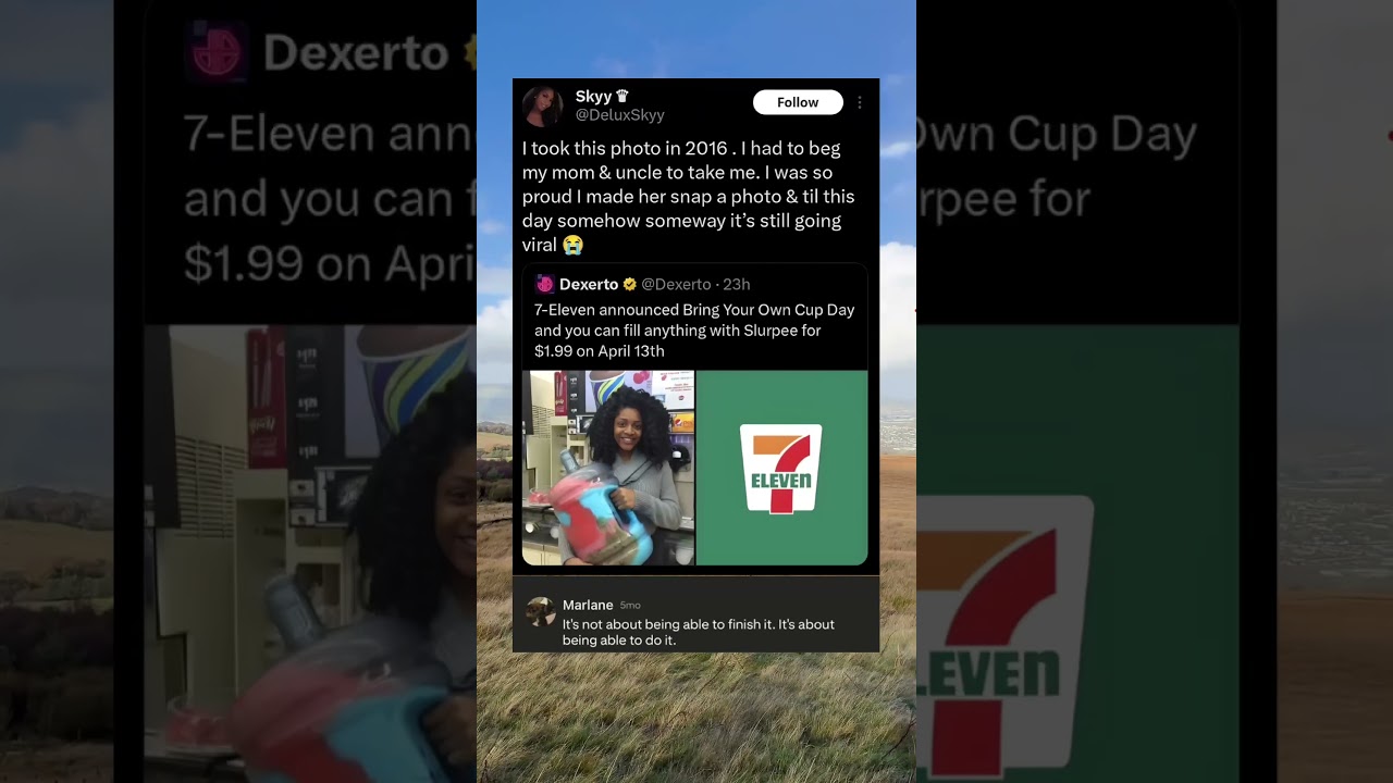 세븐일레븐: BYOC 데이… 곧 혼란이 올 거예요 🥤 #BYOC #SlurpeeDay