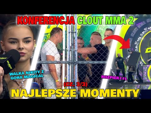 Denis rozwala studio!! PANEL PODWYŻSZONEGO RYZYKA- KONFERENCJA CLOUT MMA 2 - NAJLEPSZE MOMENTY (3/3)