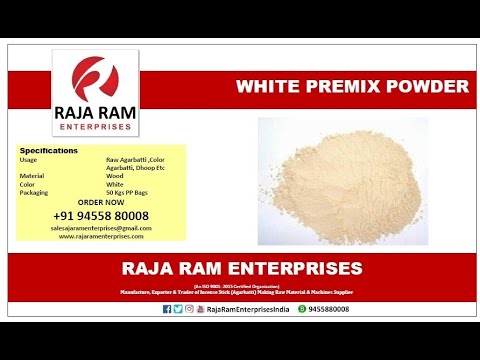 White agarbatti premix powder