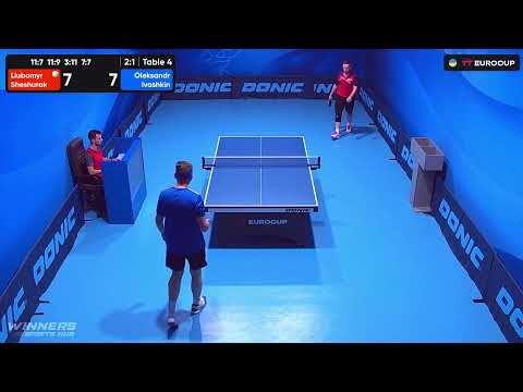 12:50 Liubomyr Sheshurak 3-1 Oleksandr Ivashkin 31.08.2023 TT Euro.Cup Ukraine Star. TABLE 4