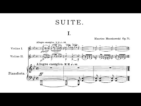 Moritz Moszkowski - Suite for Two Violins and Piano in G Minor, Op. 71
