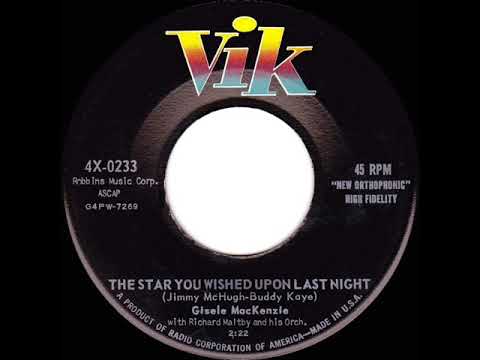 1956 HITS ARCHIVE: The Star You Wished Upon Last Night - Gisele MacKenzie