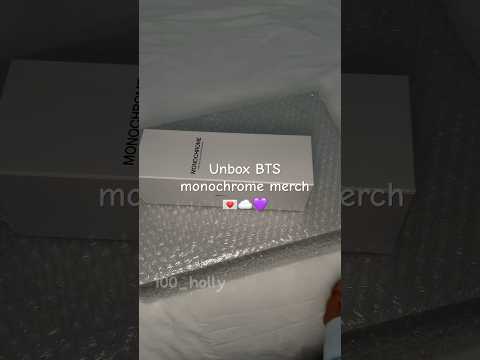 Unbox BTS monochrome merch 💌☁️💜 #btsmonochorome #bts #btsarmy
