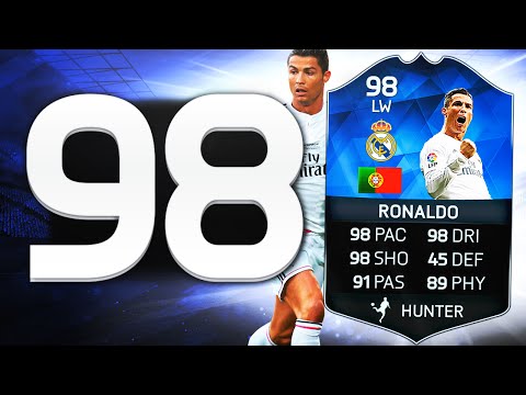 TOTY RONALDO 98 PLAYER REVIEW!!! 99 TOTY MESSI OR 98 TOTY RONALDO? FIFA 16
