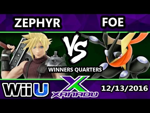 S@X 180 - Zephyr (Cloud) Vs. Foe (Greninja) - SSB4 Winners Quarters - Smash for Wii U - Smash 4