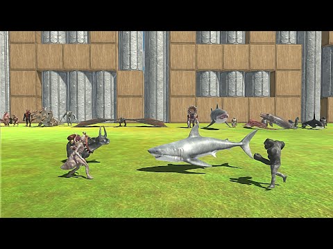 2 VS 2 INFERNALS WITH FANTASY VS MUTANT  WITH AQUATIC - Animal Revolt Battle Simulator