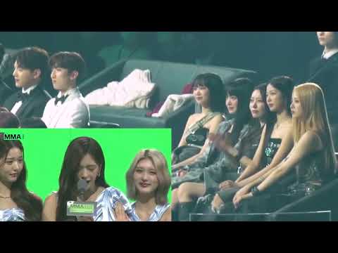 LE SEERAFIM reaction to IVE Yujin speech at mma 2022