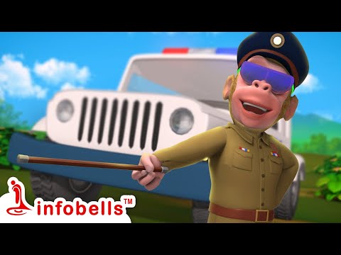 A Secret Virus & Animals Sneezing - Super Hero Police Bandar Cartoon Episode | Infobells