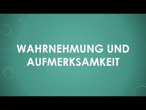 Wahrnehmung und Aufmerksamkeit (einfach und kurz erklärt)
