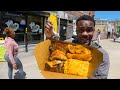 Stuffed Jerk Chicken Box In NYC Jamaican Street Food