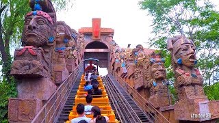 [HD] Roller Coaster Mine Train Ride - Jungle Racing Coaster - Happy Valley Beijing, China