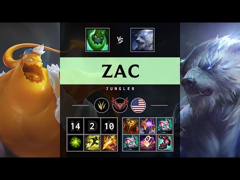 Zac Jungle vs Volibear - NA Grandmaster Patch 25.13