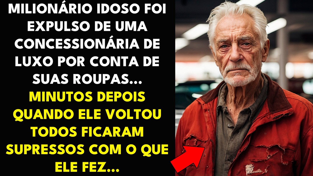 MILIONÁRIO IDOSO FOI EXPULSO DE UMA CONCESSIONÁRIA DE LUXO POR CONTA DE SUAS ROUPAS.. MINUTOS DEPOIS