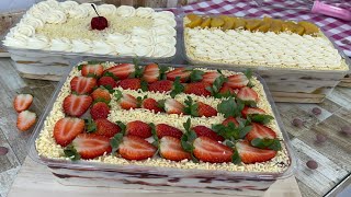 SOBREMESA TAMANHO FAMÍLIA E DE CUSTO BAIXÍSSIMO. TRÊS SABORES COM UMA RECEITA. FAÇA E VENDA